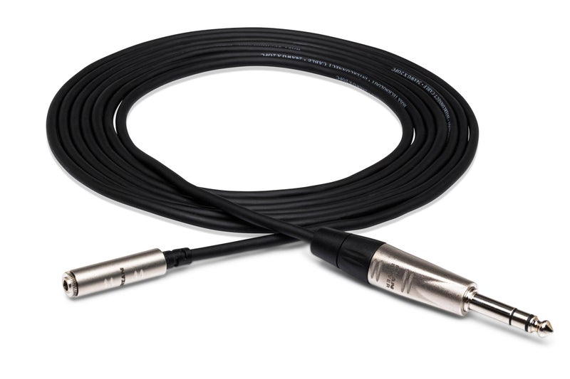 Hosa HXMS-025 Pro Headphone Adaptor Cable, REAN 3.5 mm TRS to 1/4 Inch TRS, 25 Feet - Image 1
